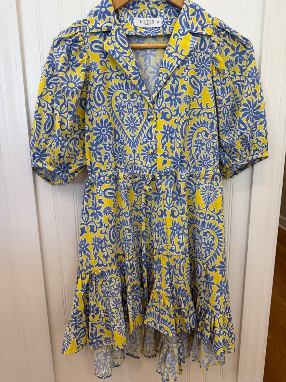 KLEID Yellow & Blue Printed Mini Dress